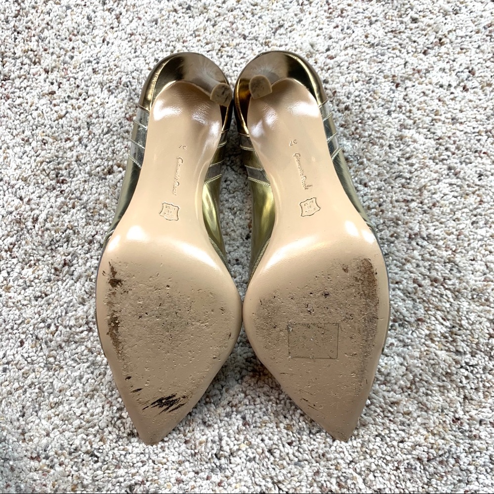Gianvito Rossi Perspex Panel Metallic Leather Pump - Picture 12 of 13